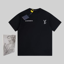 【限定】クロムハーツ n級品 2024新スローガンアルファベットLOGOロゴ前後幅プリント丸首半袖