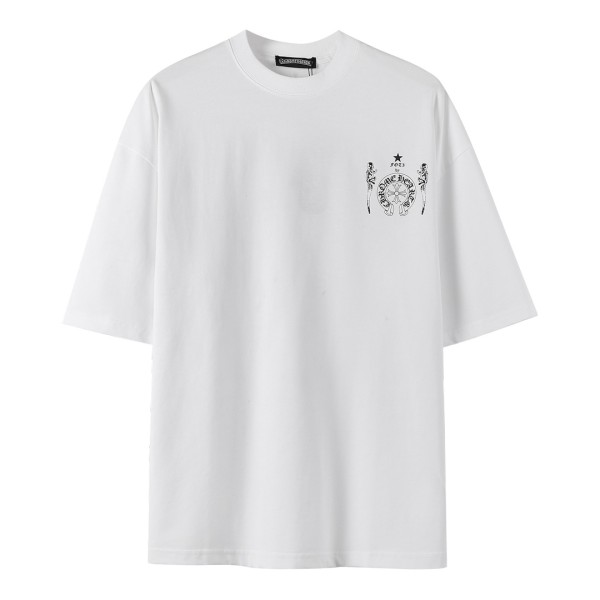 累積売上総額第１位！クロムハーツ 激安偽物 2024新型スカルヘッドレトロ半袖Tシャツ