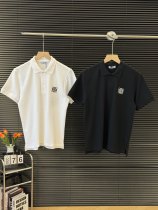 一目惚れ♪ ロエベ 激安通販 24 ss夏カジュアル胸元刺繍カップルポロシャツ半袖2色