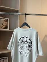 新作 クロムハーツ n級品 ブルーグレーのミラージュプリントTシャツ