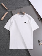 新作 ロエベ 偽物通販 雄鶏ロゴ刺繍オールインワン半袖Tシャツ