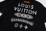 【限定】クロムハーツ n級品 2024新スローガンアルファベットLOGOロゴ前後幅プリント丸首半袖