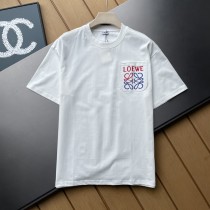 大人気 ロエベ 偽物通販 24 SS新作定番ロゴ刺繍胸ロゴ半袖Tシャツ