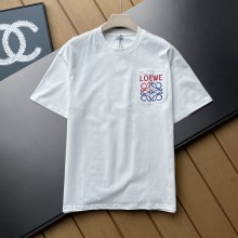 大人気 ロエベ 偽物通販 24 SS新作定番ロゴ刺繍胸ロゴ半袖Tシャツ