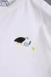 新作 ロエベ 偽物通販 雄鶏ロゴ刺繍オールインワン半袖Tシャツ