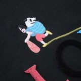 【話題商品！】ロエベ スーパーコピー 歯ブラシ刺繍刺繍レッサーパンダカジュアル丸首半袖Tシャツ