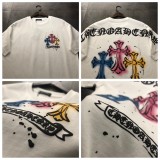 入手困難 クロムハーツ 偽物通販 2024新作手描きプリント半袖Tシャツ