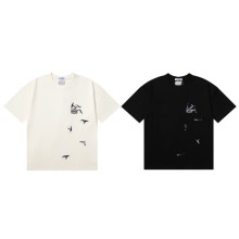 入手困難 ロエベ n級品 24 ss立体ペンギン刺繍ロゴカジュアル半袖Tシャツ2色