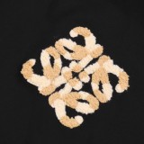 使い勝手良し ロエベ コピー 2024夏の新作タオル刺繍ロゴ刺繍オールインワンネック半袖Tシャツ