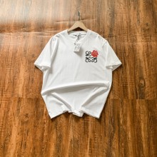 日本未入荷 ロエベ 激安偽物 重工刺繍男女同型丸首Tシャツ