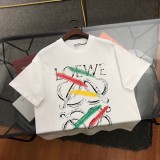 ★超人気 ロエベ 偽物通販 2024新作胸元プリントロゴ半袖Tシャツ