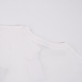 一目惚れ♪ ロエベ スーパーコピー 2024夏の新作タオル刺繍ロゴ刺繍オールインワンネック半袖Tシャツ