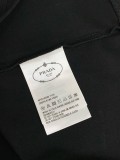 【限定】プラダ 激安偽物 2024 ss最新レザーロゴ発泡丸首半袖Tシャツ