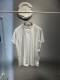 大人気 プラダ スーパーコピー 2024 SS春夏新作三角唘擦破布刺繍ロゴ丸首半袖Tシャツ