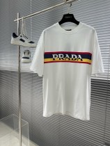 追跡付 プラダ 激安通販 2024 ss最新レザーロゴ発泡丸首半袖Tシャツ