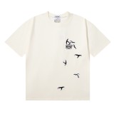 入手困難 ロエベ n級品 24 ss立体ペンギン刺繍ロゴカジュアル半袖Tシャツ2色