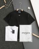 ★超人気 プラダ コピー 24ss新型胸もと定番鉄ロゴ半袖Tシャツ2色