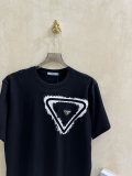 大人気 プラダ コピーおすすめ グラフィティメタリックトリコロール半袖Tスリーブ2色