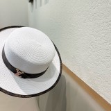 追跡付 ルイヴィトン コピー 2024新作レザーサイド編みフラットトップ麦わら帽子