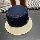 追跡付 プラダ 偽物通販 2024新作デニムトリコロールカラーの日除け漁師帽