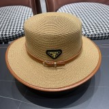 累積売上総額第１位！ プラダ スーパーコピー 2024新型フラットトップカバーサイド麦わら帽子