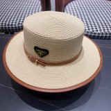 超奇跡の入荷☆ プラダ 激安通販 2024新型フラットトップカバーサイド麦わら帽子