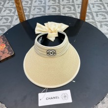 高品質 シャネル 偽物通販 リボンオーガンザ空頂麦わら帽子