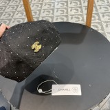 新作 シャネル 偽物通販 chanel重工ラインストーンベレー帽子