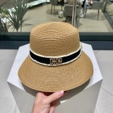 【限定】 ディオール コピーおすすめ 2024新作シャンパーニュフラットトップの麦わら帽子