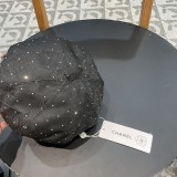 新作 シャネル 偽物通販 chanel重工ラインストーンベレー帽子