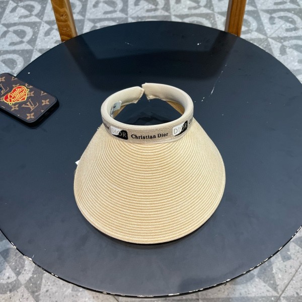 超奇跡の入荷☆ ディオール 激安通販 2024夏の新作ラメリボン爆発型サンバイザー空キャップ