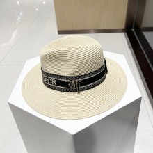 累積売上総額第１位！ディオール 激安偽物 2024の新作草編みサンバイザー麦鉢帽子