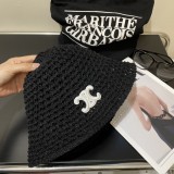 追跡付 セリーヌ n級品 2024新型透かし彫りの小さな香風色合わせのバケットハット漁師帽
