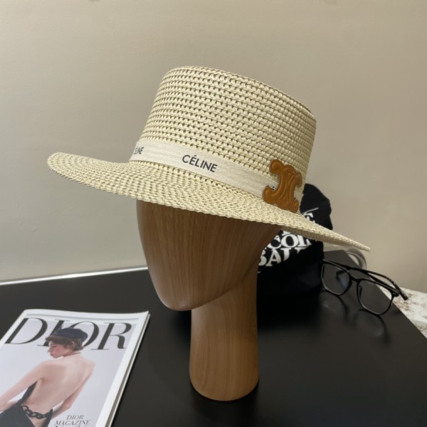 超奇跡の入荷☆ セリーヌ 激安偽物 2024新型草編み日除け麦わら帽子