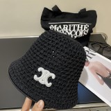 追跡付 セリーヌ n級品 2024新型透かし彫りの小さな香風色合わせのバケットハット漁師帽