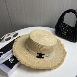 超奇跡の入荷☆ セリーヌ コピーおすすめ 2024新型ラフィ草密織麦わら帽子