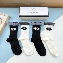 使い勝手良し シャネル コピーおすすめ アルファベットの中筒靴下