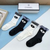 使い勝手良し シャネル コピーおすすめ アルファベットの中筒靴下