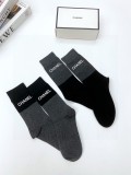 追跡付 シャネル スーパーコピー の定番アルファベットロゴ純綿ミッドソックス