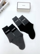 追跡付 シャネル スーパーコピー の定番アルファベットロゴ純綿ミッドソックス