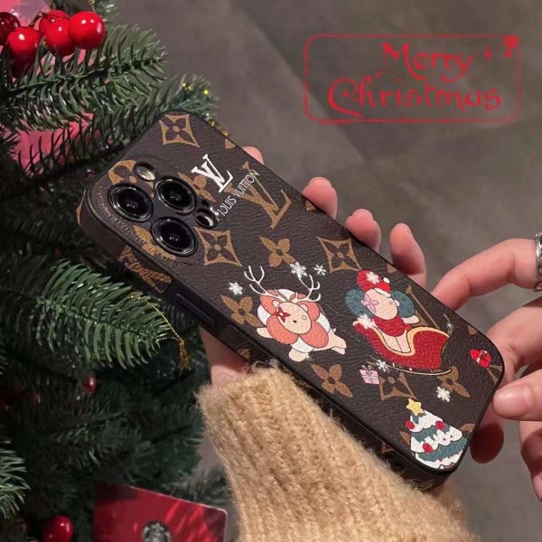 【話題商品！】ルイヴィトン 偽物通販 LV携帯ケースクリスマスシリーズ縁取り皮質精孔携帯ケース