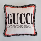 GUCCI クッションカバー/グッチクッション中材あり◆グッチカバー人気　インテリア雑貨新居プレゼント　フリンジクッション