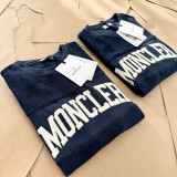 【限定】 モンクレール 激安通販 24 FWタオル生地の胸元刺繍下地長袖丸首衛衣の男女同型