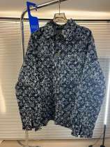 追跡付 ルイヴィトン 激安通販 Lv/24 ss GONG俊#同シリーズブルーの老花迷彩プリント長袖シャツジャケット