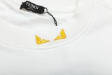 一目惚れ♪ フェンディ n級品  悪魔の小目の立体文字刺繍丸首衛衣