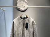 追跡付 フェンディ n級品  2024秋冬ジャカード複合パイルパーカーラウンドネックボトム
