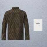 使い勝手良し フェンディ 激安通販 フルプリントシャツデニムコート