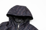 超話題! フェンディ n級品  24新作秋冬セイコージャカード刺繍厚手綿入れパーカー男女同型