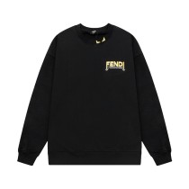 累積売上総額第１位！ フェンディ スーパーコピー  悪魔の小目の立体文字刺繍丸首衛衣