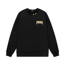 累積売上総額第１位！ フェンディ スーパーコピー  悪魔の小目の立体文字刺繍丸首衛衣